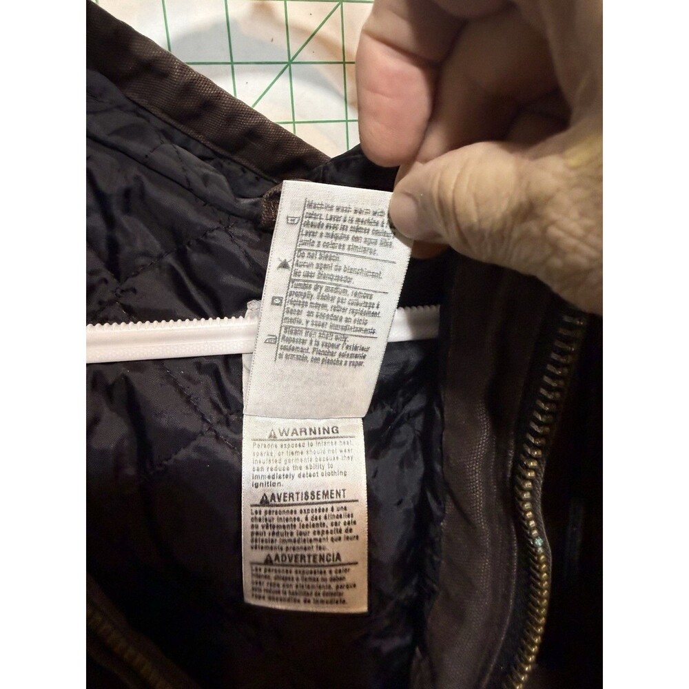 Carhartt J280 Sandstone Sierra Jacket Brown Duck Canvas Quilted Lining XL - Picture 6 of 10